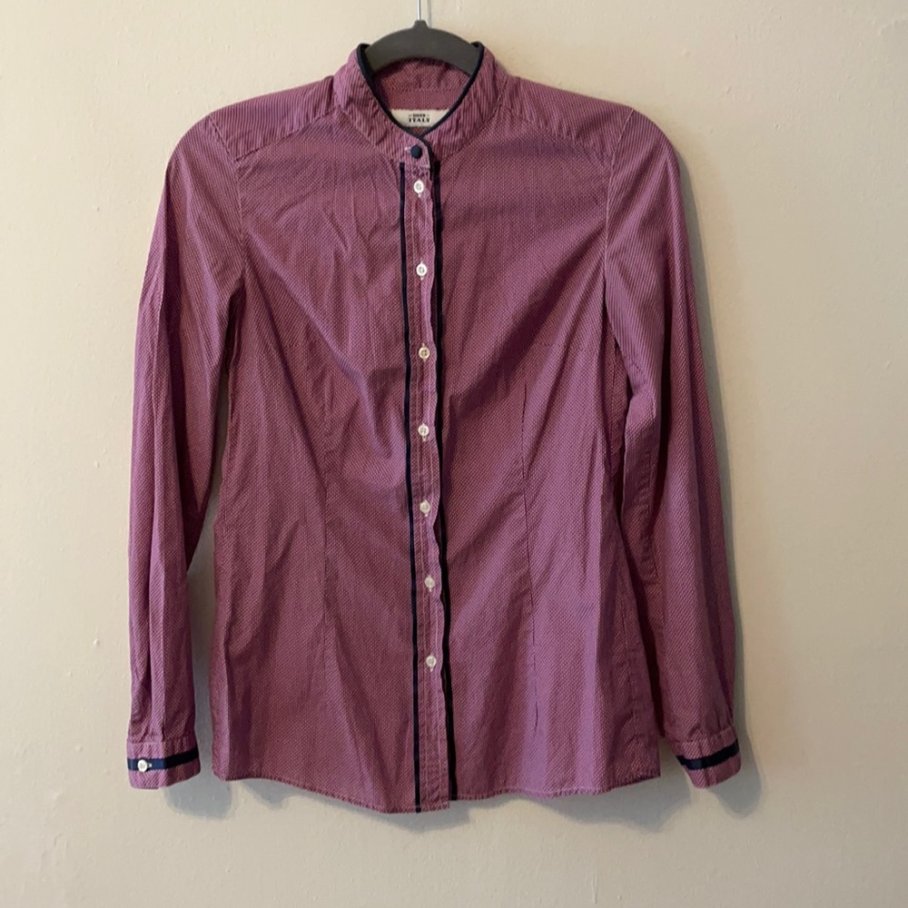 0039 Italy woman shirt cotton size S purple